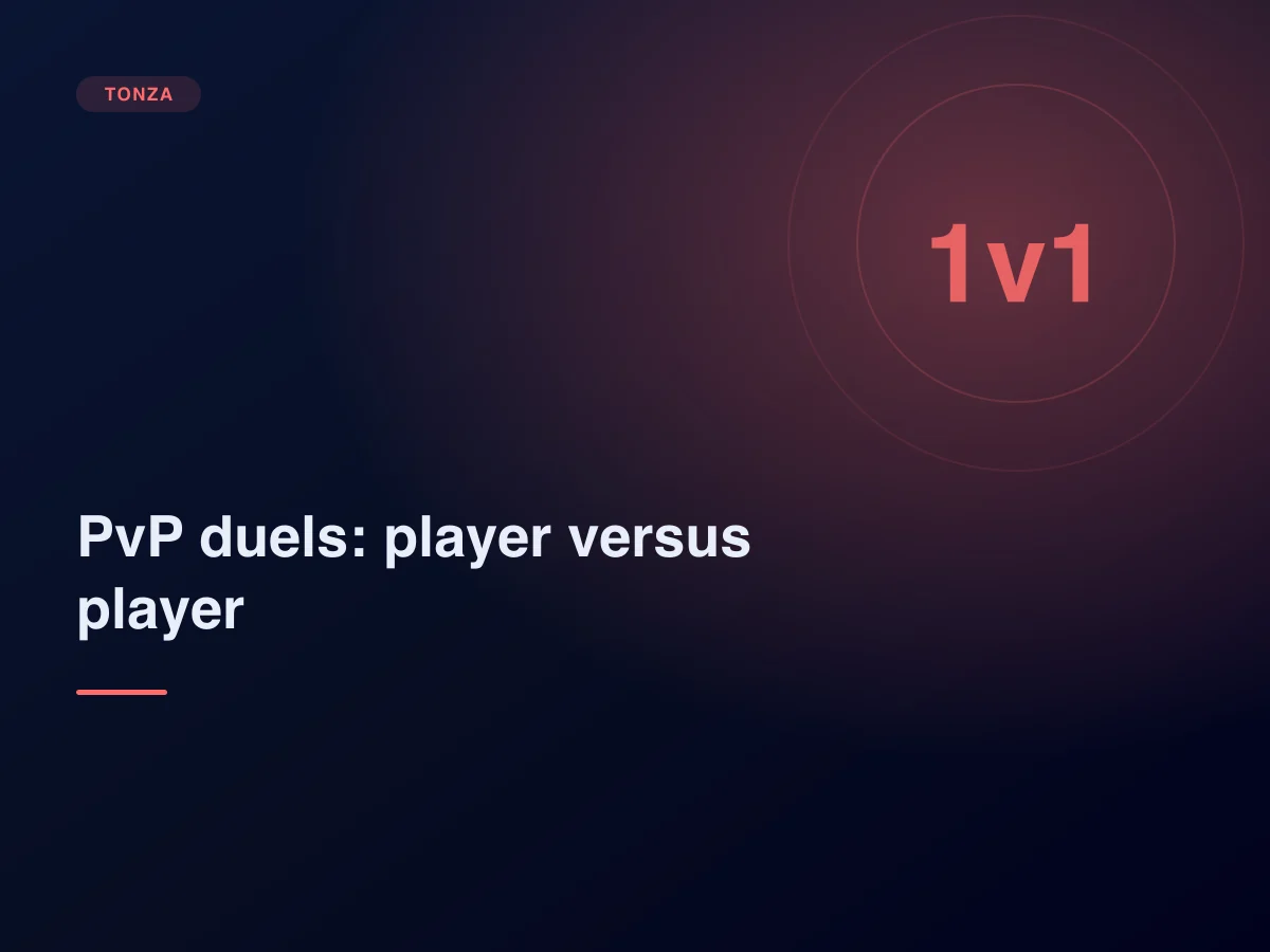 PvP duels: betting against a player, not against the house