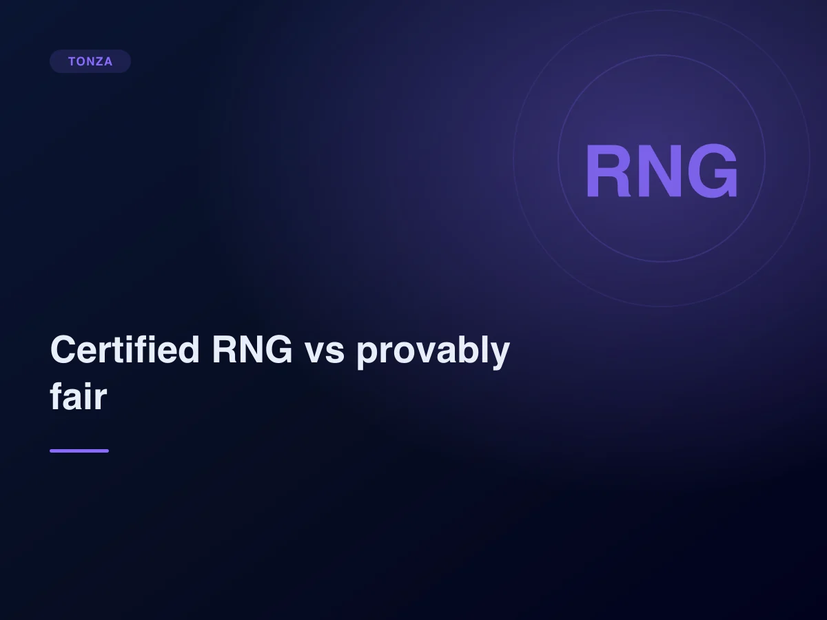 Certified RNG vs provably fair: two different models of trust